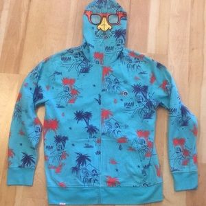 VOLCOM mens sweater hoodie w/ mask